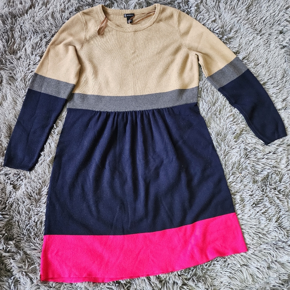 New Directions Striped Sweater Dress 1x